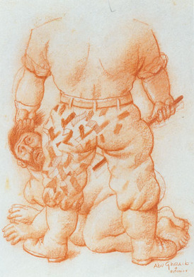 Botero, Abu Ghraib 4, 2004, 40 x 30 cm, sanguine on paper-535p.jpg